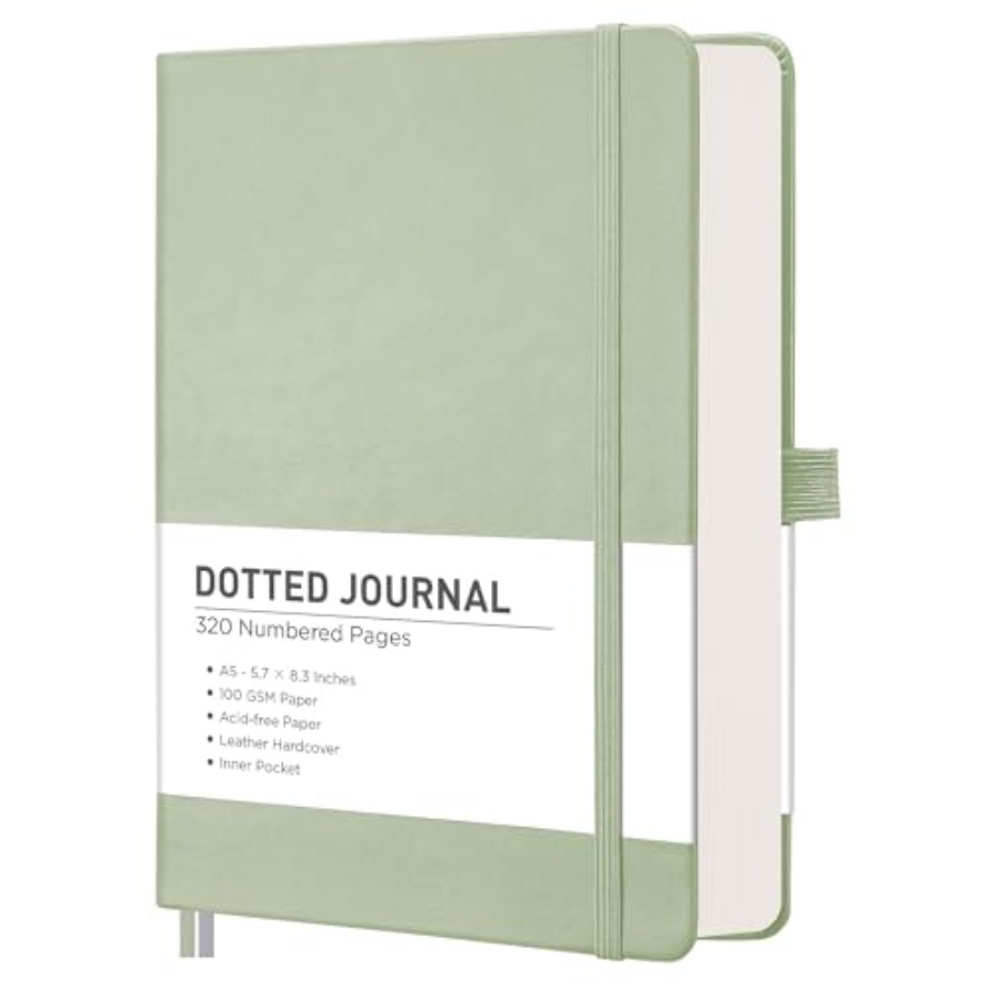 Notebook Dotted A5 - Dotted Journal Notebook, 320 Numbe Pages,
