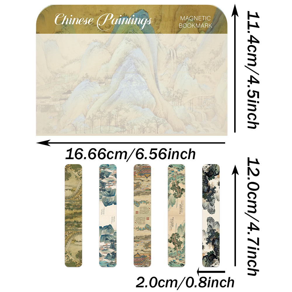 5PCS Chinese Ancient Style Mag - Bookmark Magnetic Clip のレビューと価格