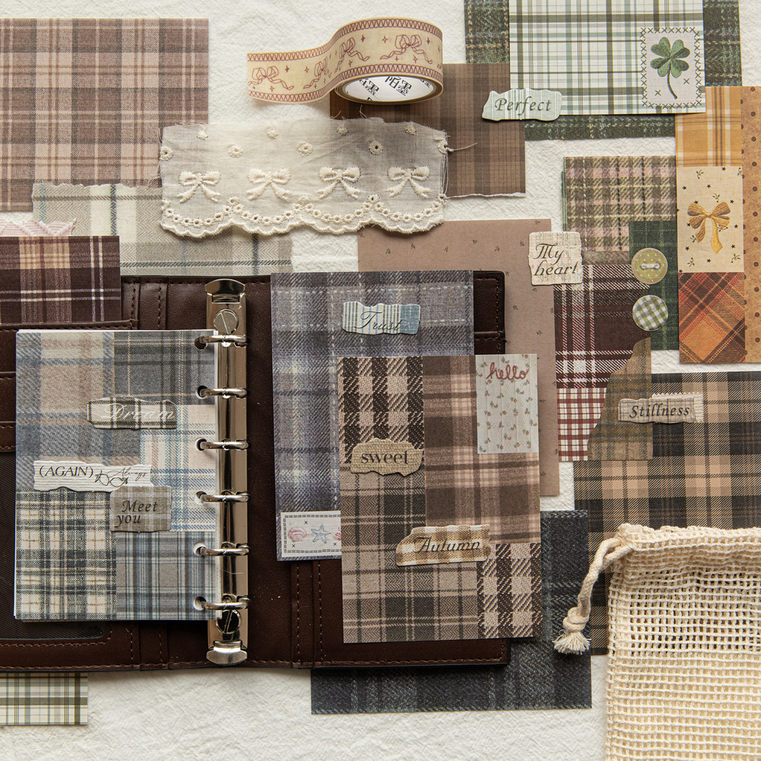 Journal GO 50pcs Kawaii Plaid  - Office Stationery Supply List のレビューと価格