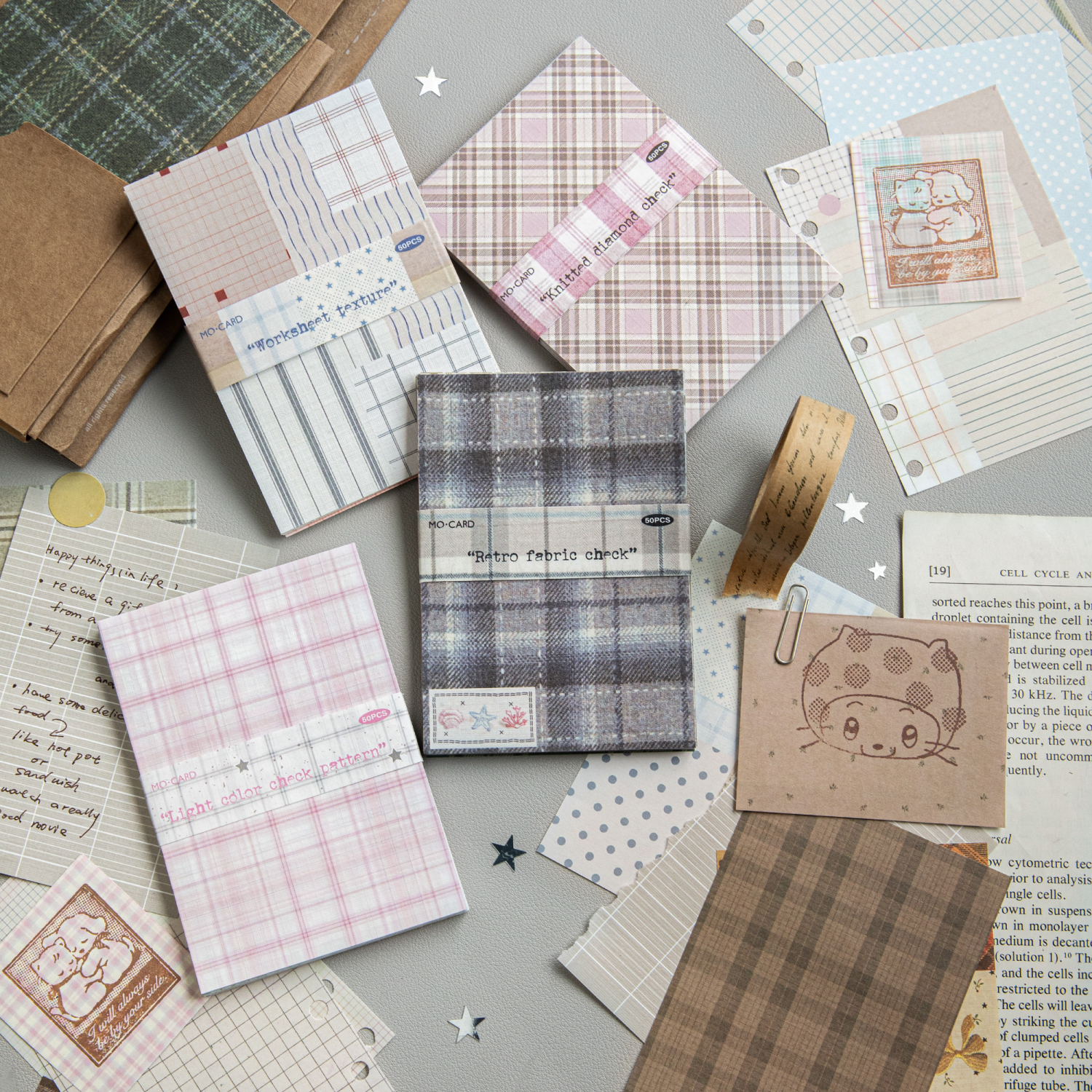 Journal GO 50pcs Kawaii Plaid  - Office Stationery Supply List のレビューと価格