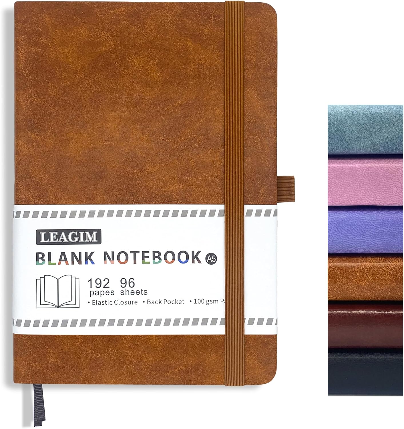 A5 Blank Journal Notebook 192  - Journal Leather Hardcover のレビューと価格