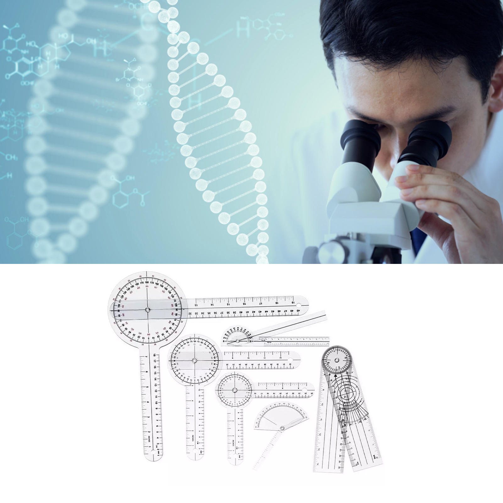 Angle Ruler  Goniometer Set PV - Ruler Set Transparent のレビューと価格