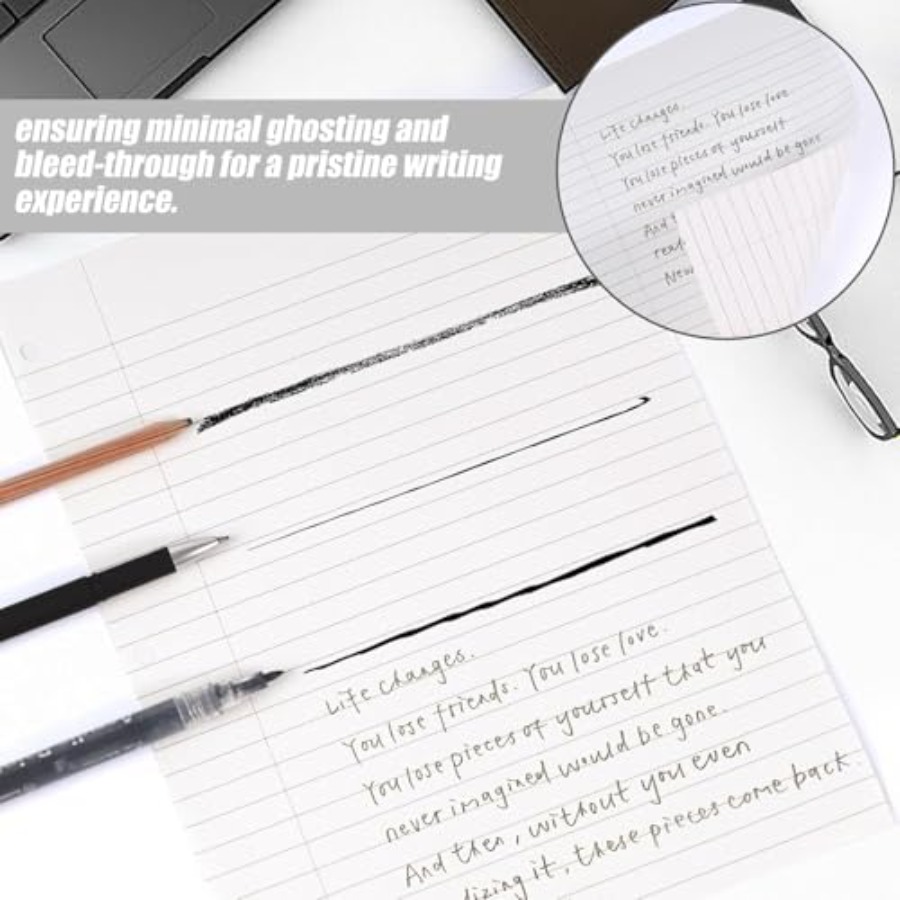 100 Sheets Loose Leaf Paper, 8 - Paper Punch 3 Hole のレビューと価格