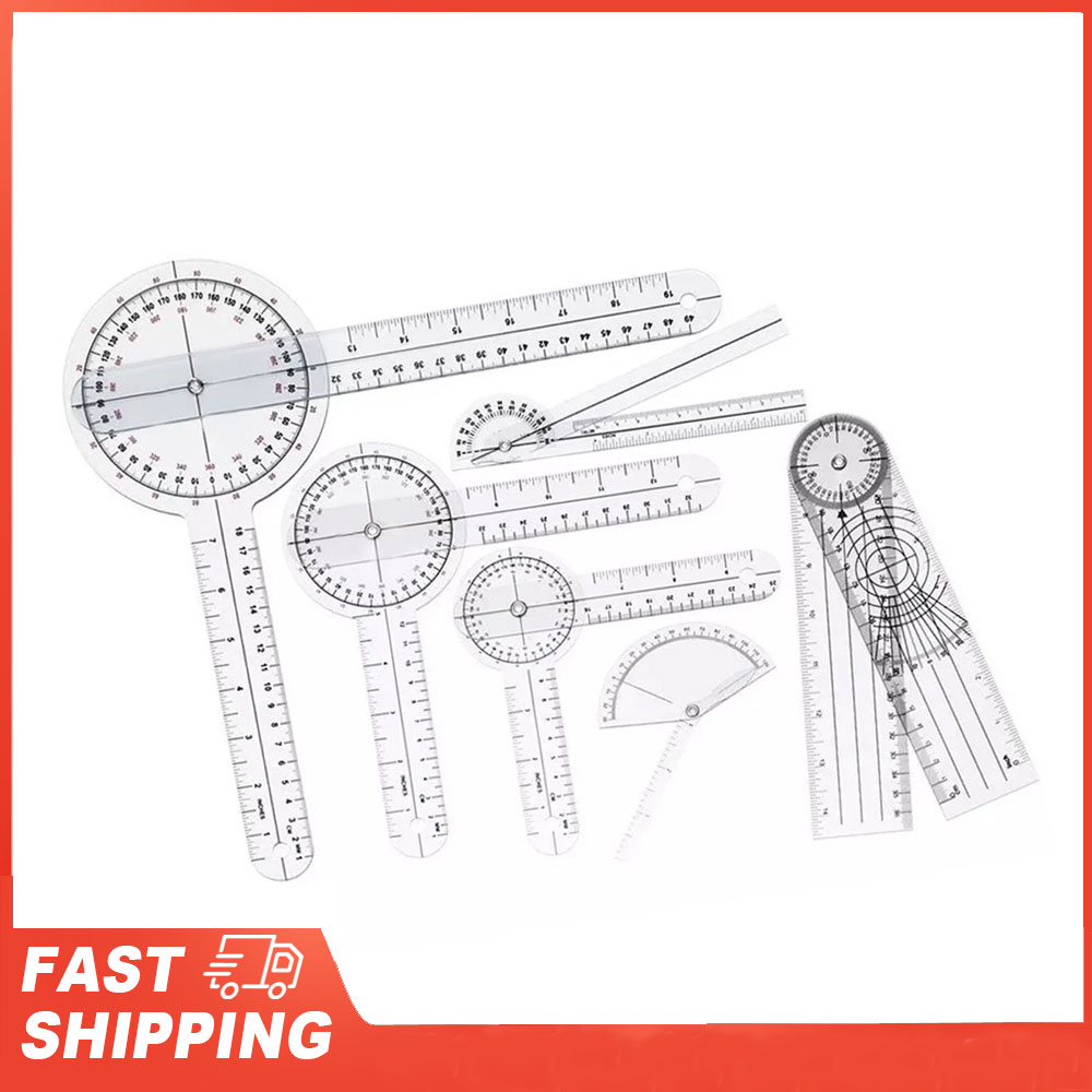 6PCS Medical Goniometer Set PV - Ruler Set Transparent のレビューと価格