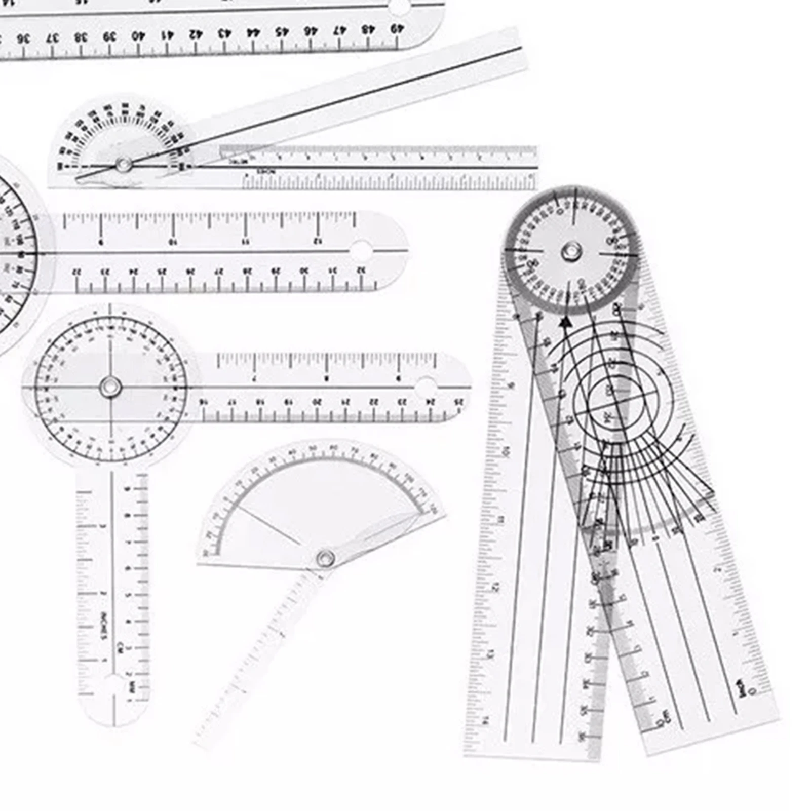 6PCS Medical Goniometer Set PV - Ruler Set Transparent のレビューと価格