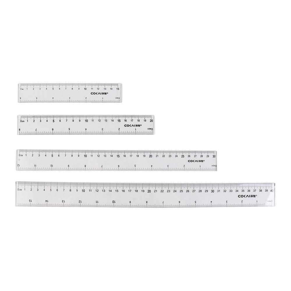 Desk Accessories 15cm 20cm 30c - Ruler Set Transparent のレビューと価格