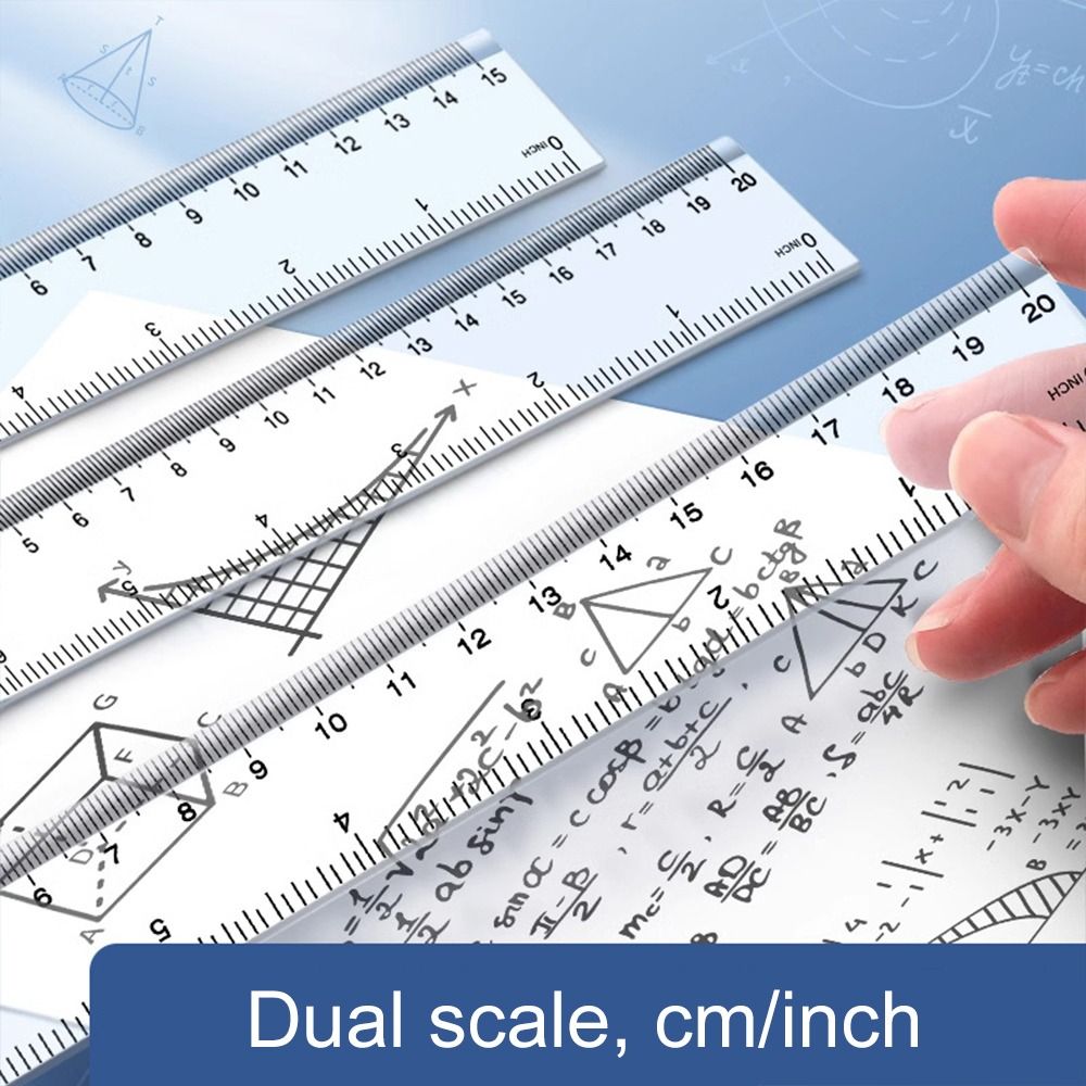 Desk Accessories 15cm 20cm 30c - Ruler Set Transparent のレビューと価格