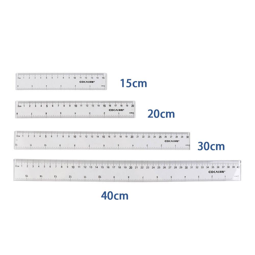 Desk Accessories 15cm 20cm 30c - Ruler Set Transparent のレビューと価格