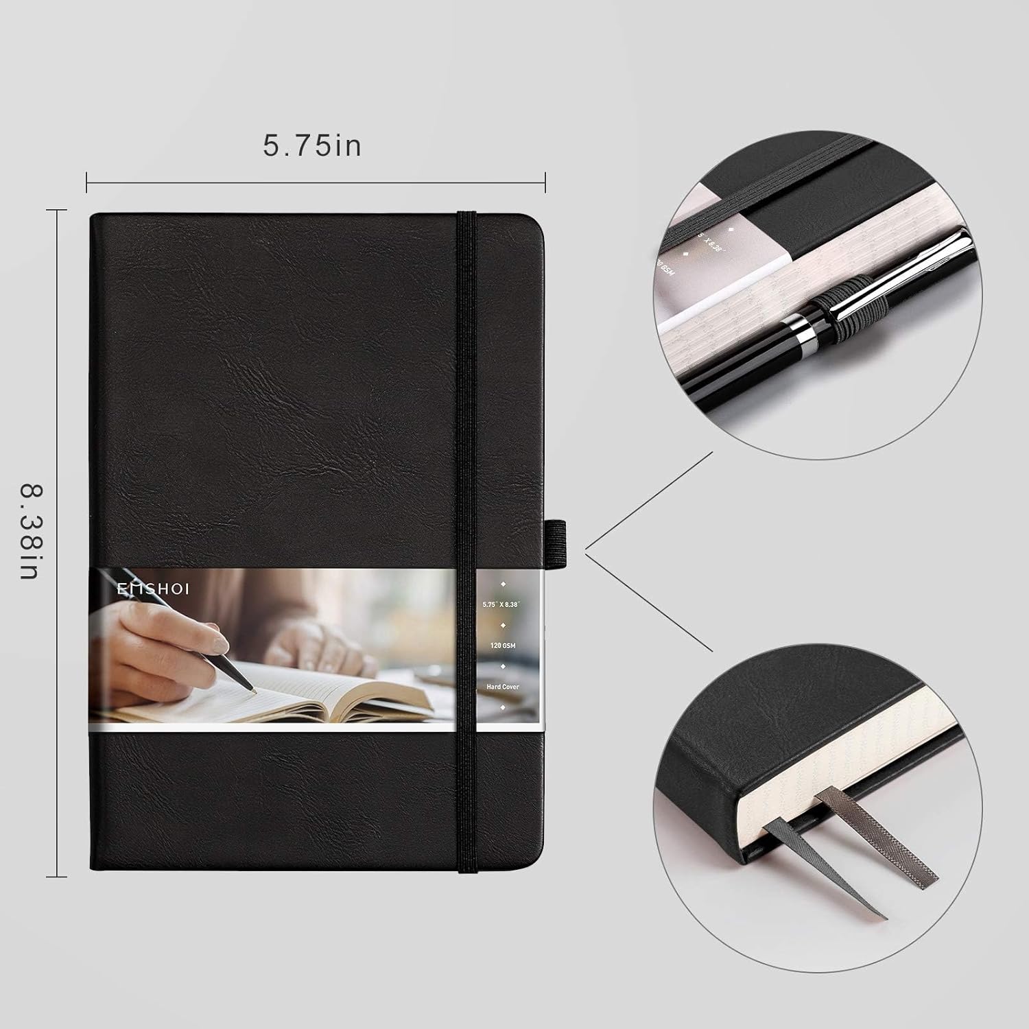 A5 Graph Notebook 256 Pages Ha - Journal Leather Hardcover のレビューと価格