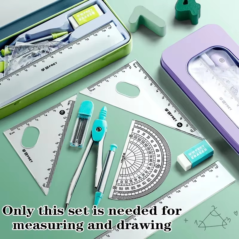 Math Geometry Set with Iron Bo - Compass Geometry Set のレビューと価格