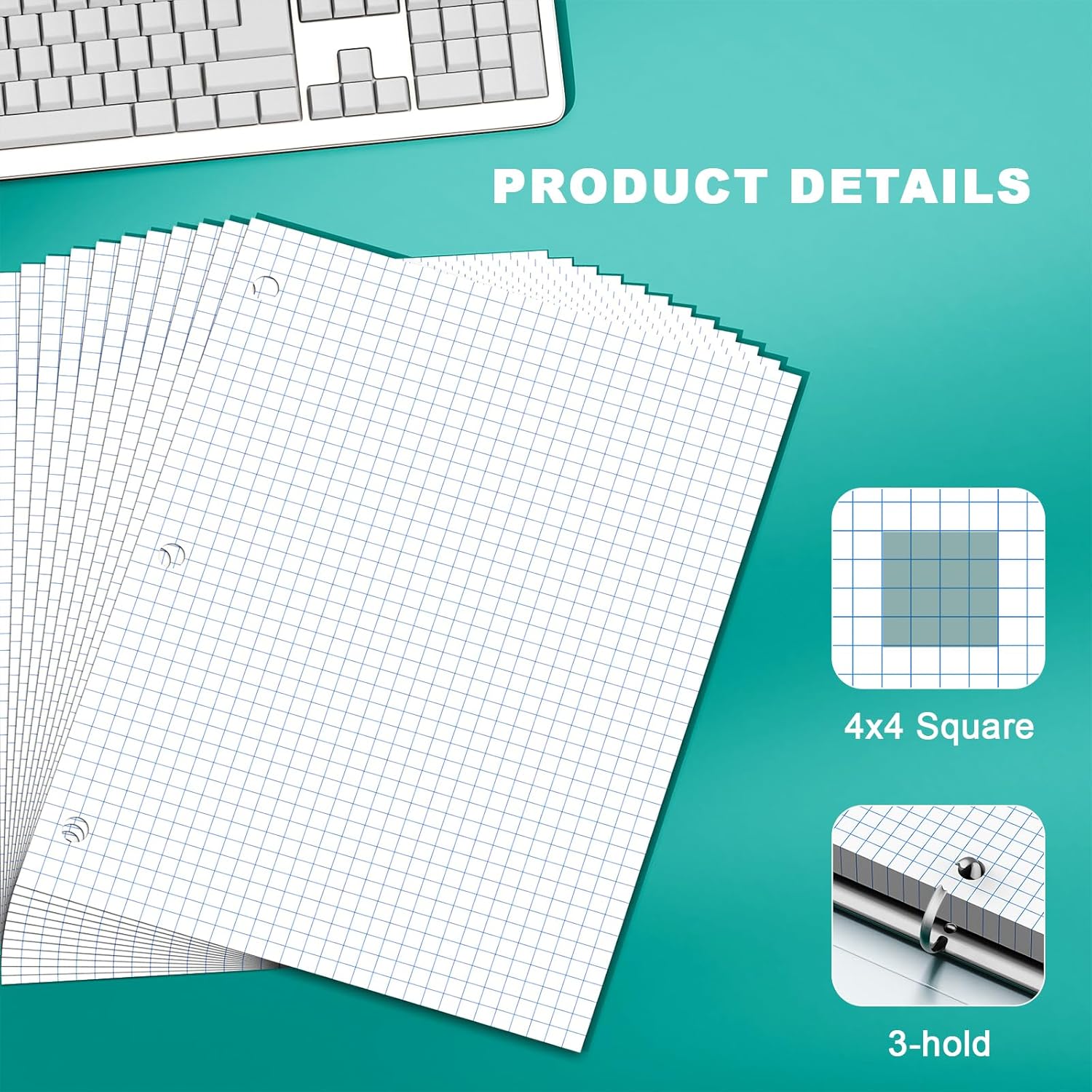 Loose Leaf Graph Paper Noteboo - Paper Punch 3 Hole のレビューと価格