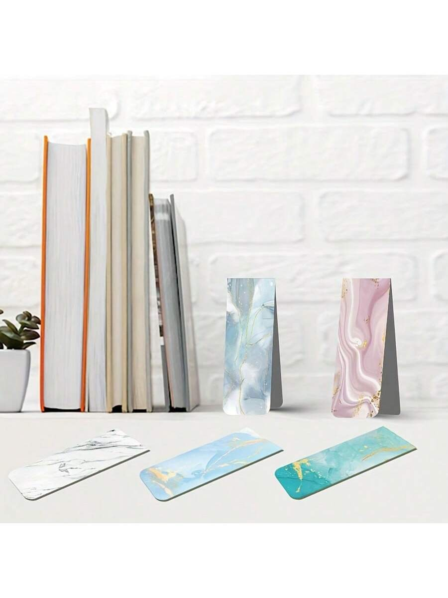 10pcs Assorted Marble Design M - Bookmark Magnetic Clip のレビューと価格