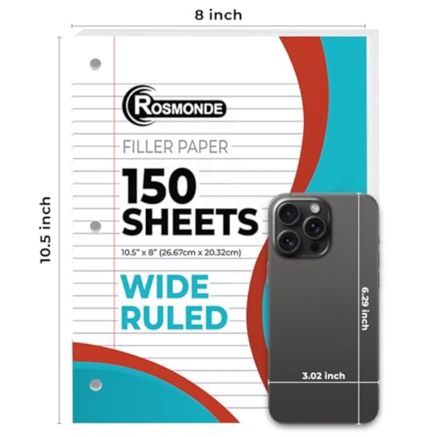 Loose Leaf Paper, 450 Sheets,, - Paper Punch 3 Hole のレビューと価格
