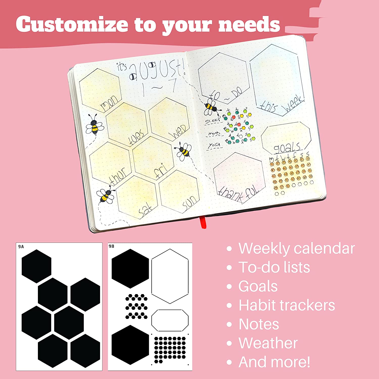 6Pack Reusable Plastic Weekly  - Notebook Dotted A5 のレビューと価格
