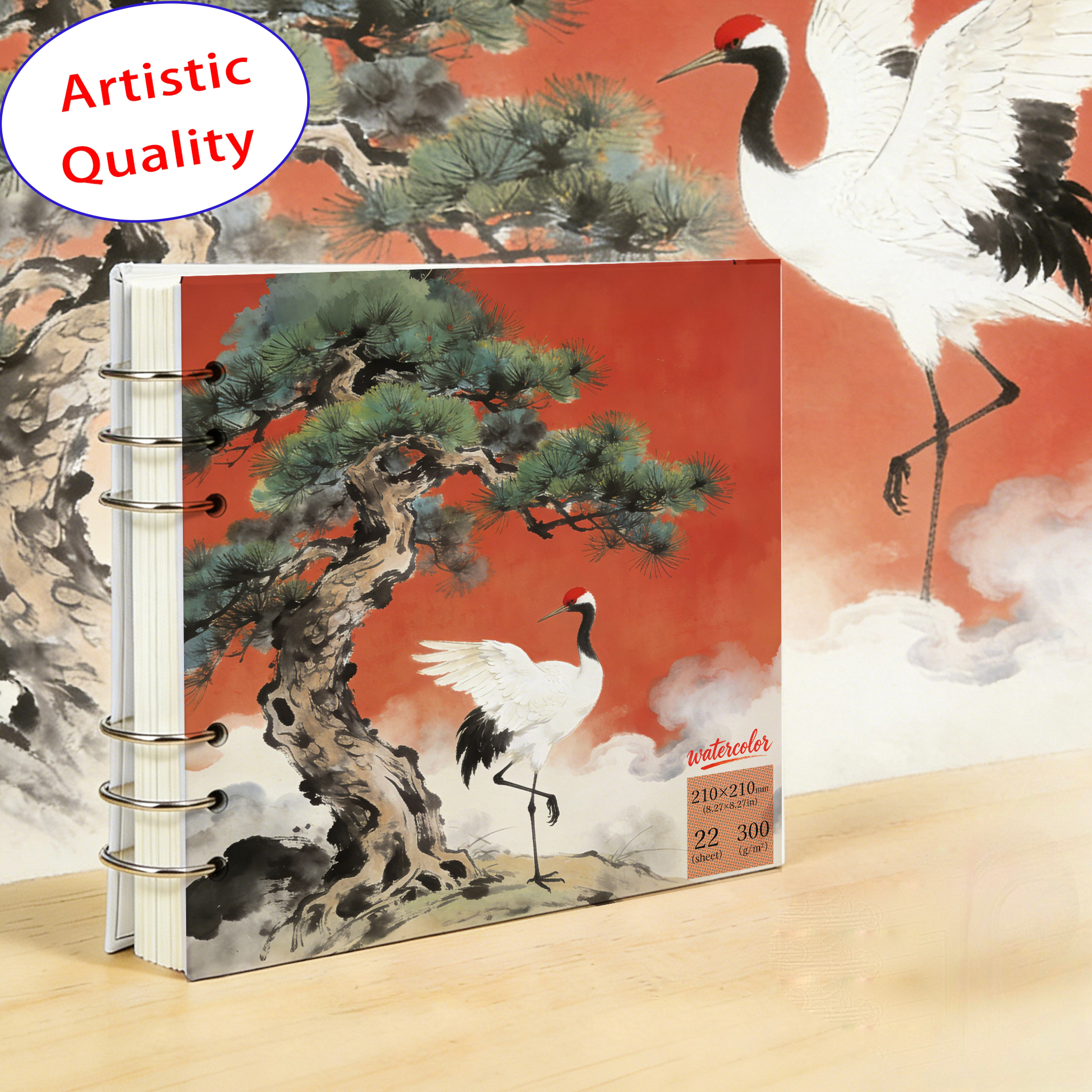 210x210mm Square Watercolor Pa - Art Sketchbook Ring のレビューと価格