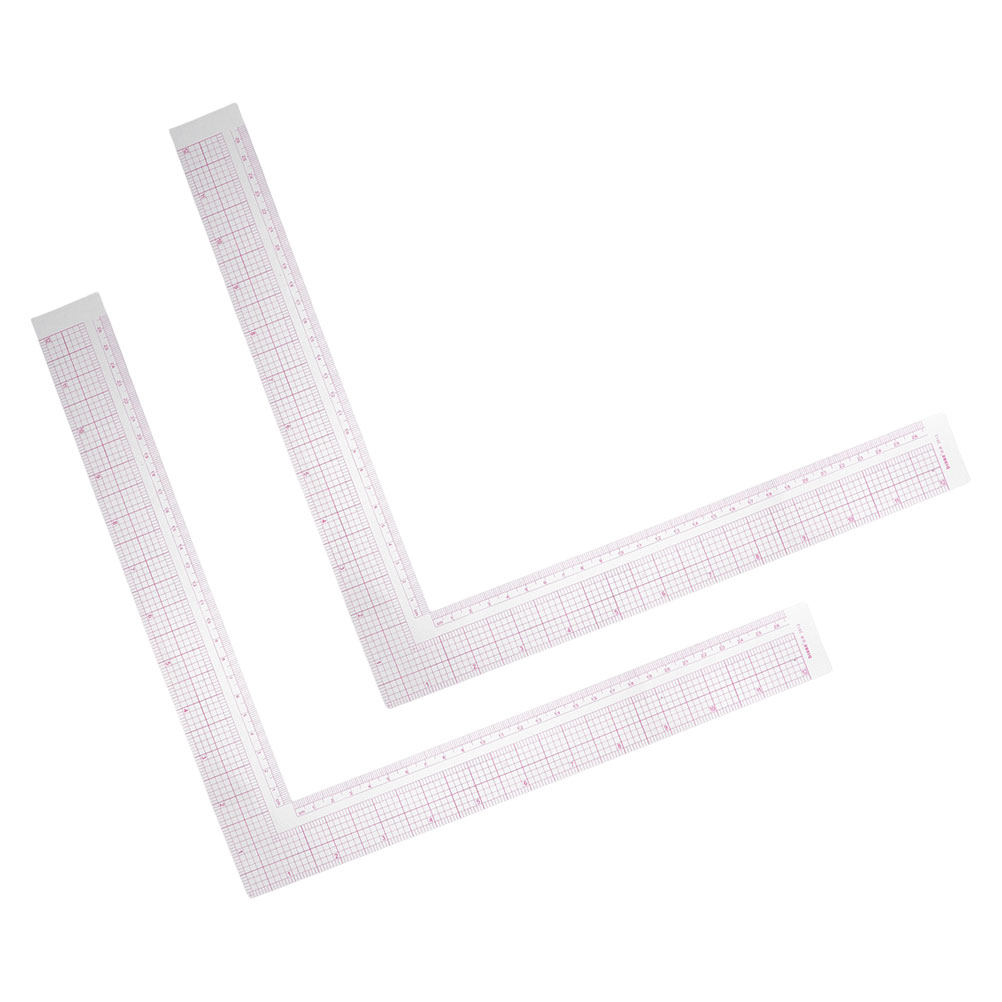 2Pcs Compact Clothing Design R - Ruler Set Transparent のレビューと価格