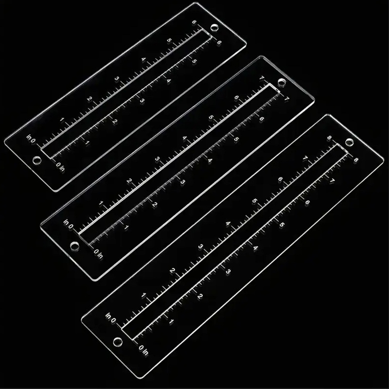 3pcs Acrylic Zipper Template S - Ruler Set Transparent のレビューと価格