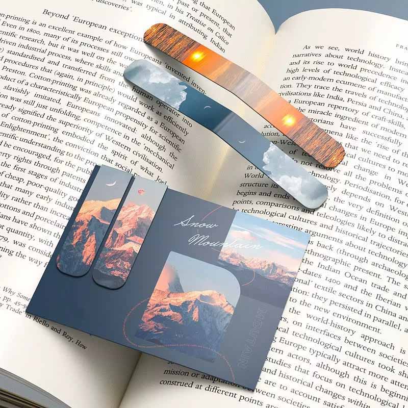 2Pcs Landscape Themed Magnetic - Bookmark Magnetic Clip のレビューと価格