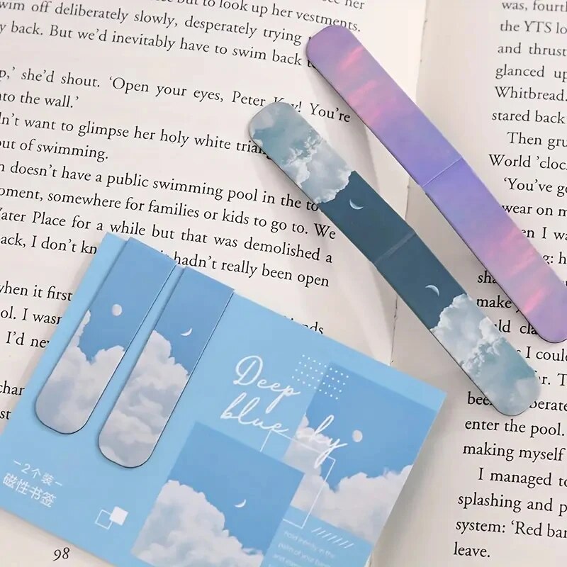 2Pcs Landscape Themed Magnetic - Bookmark Magnetic Clip のレビューと価格