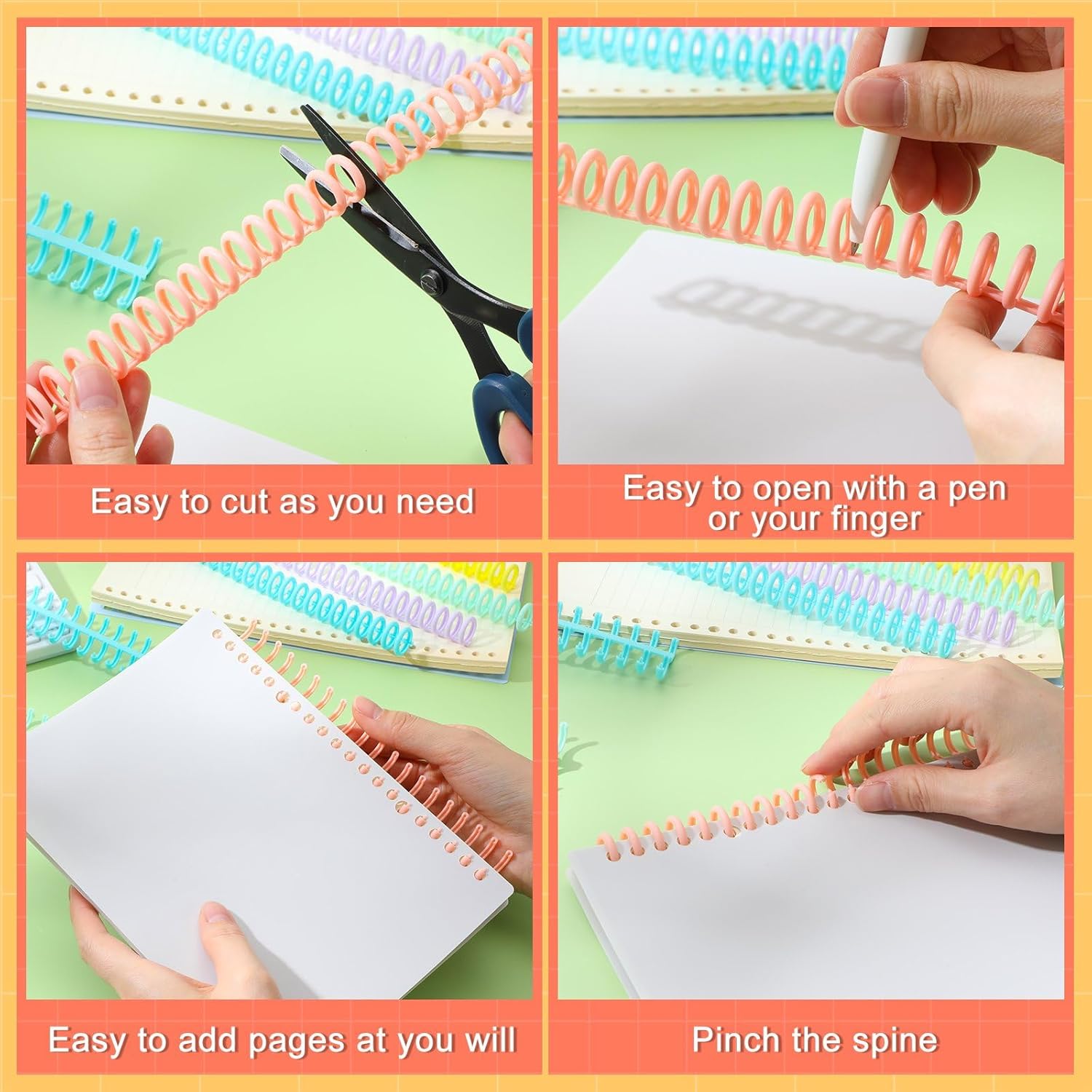 50 Pcs Comb Binding Spines 1/2 - Binding Comb Plastic のレビューと価格