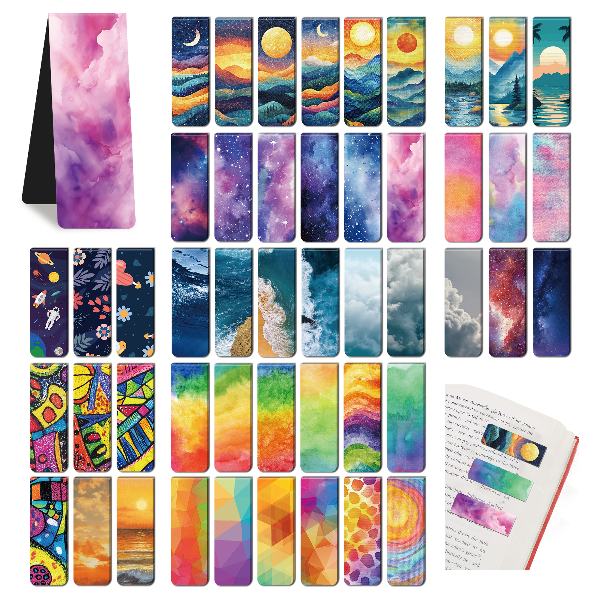 96pcs Colorful Magnetic Bookma - Bookmark Magnetic Clip のレビューと価格