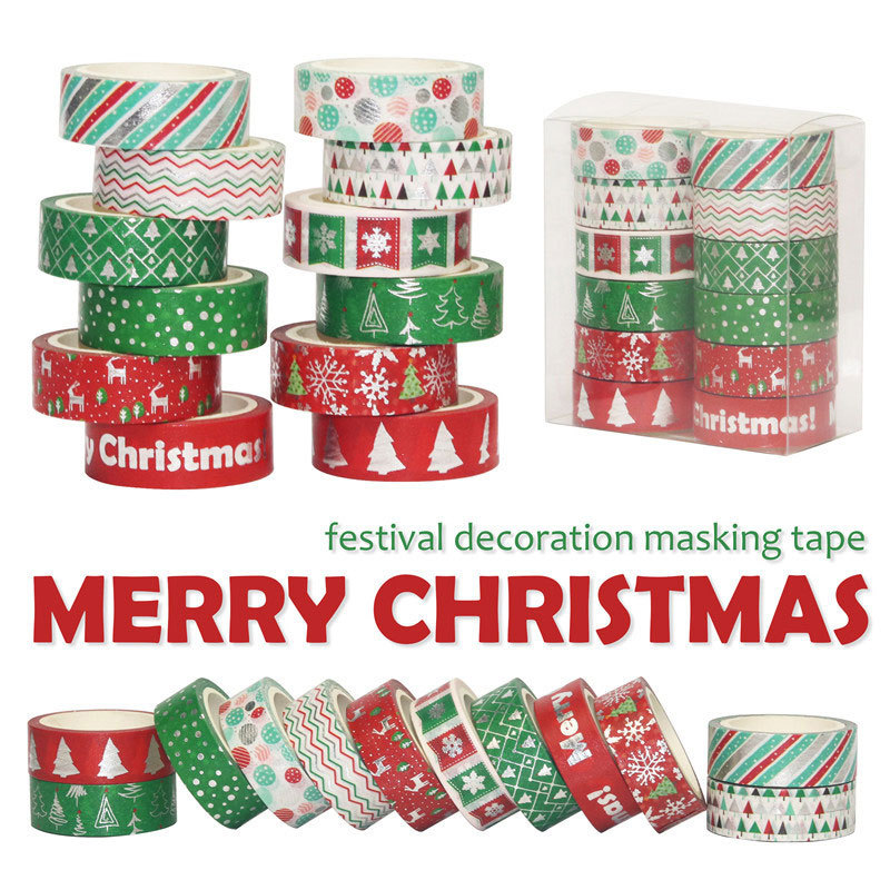 60 Meter Christmas Washi Tapes - Washi Tape Set のレビューと価格