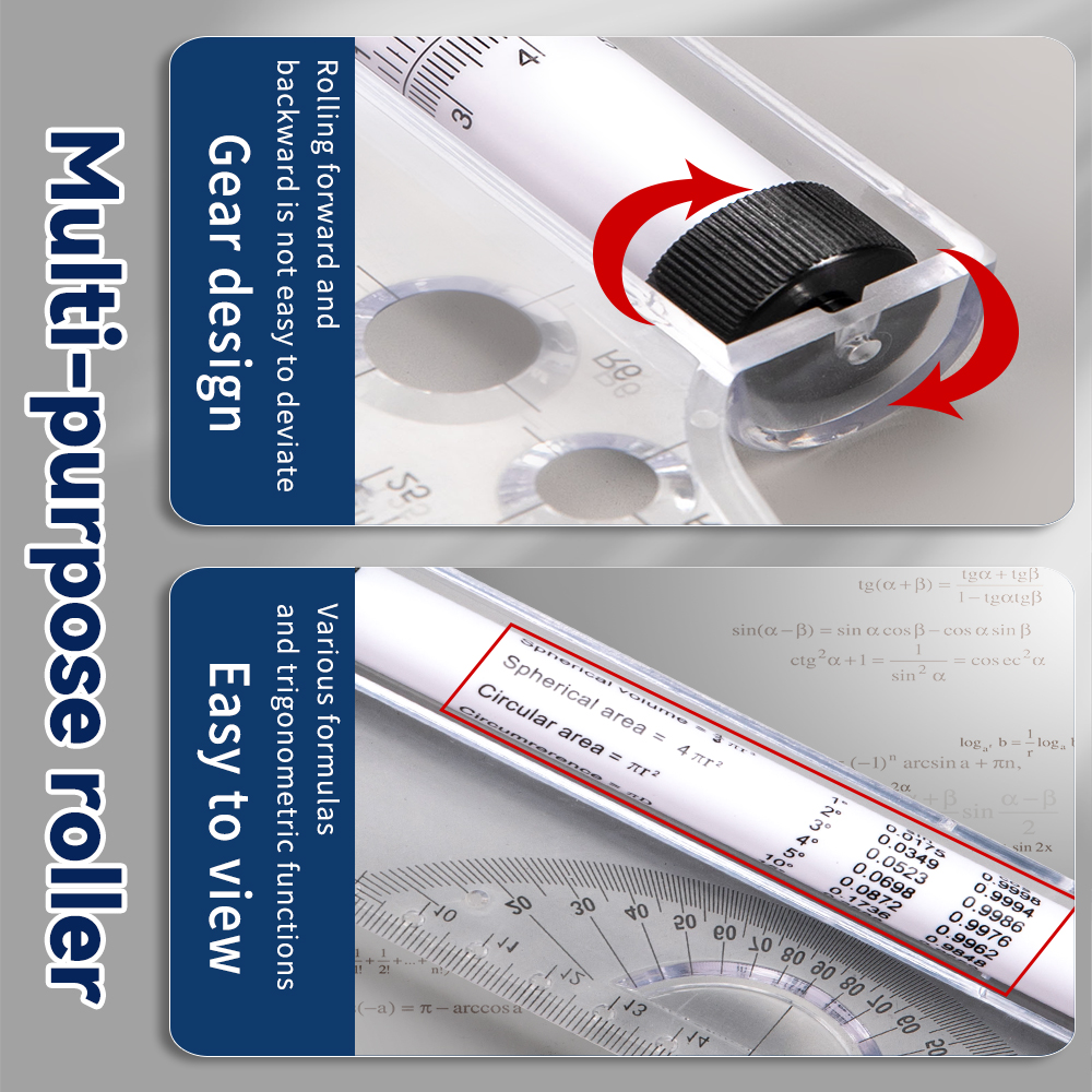 30cm Transparent Parallel Roll - Ruler Set Transparent のレビューと価格