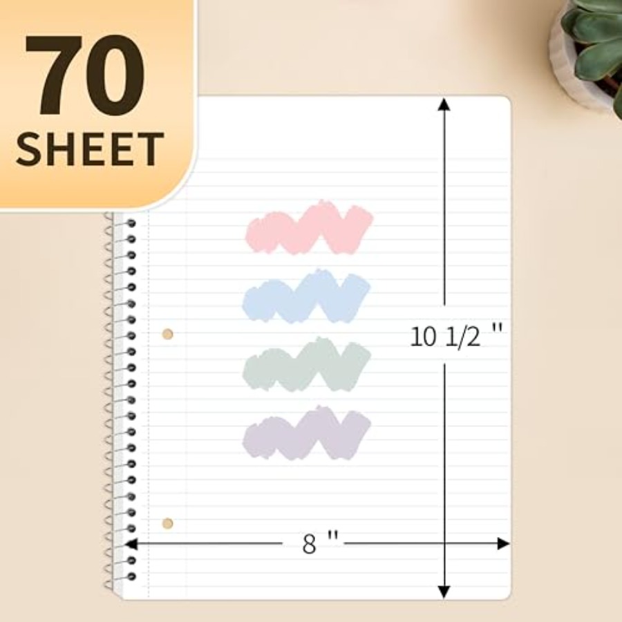 Spiral Notebooks, 1-Subject, 4 - Paper Punch 3 Hole のレビューと価格
