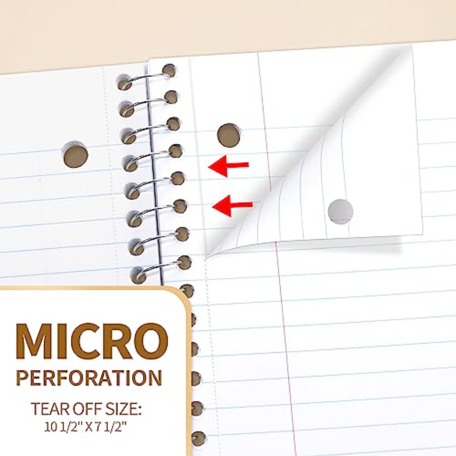 Spiral Notebooks, 1-Subject, 4 - Paper Punch 3 Hole のレビューと価格