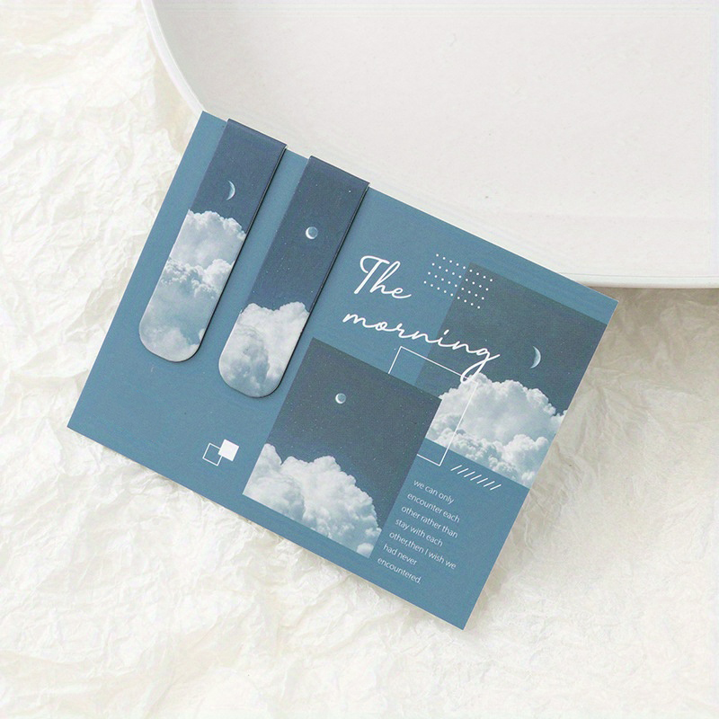 2pcs Landscape Themed Magnetic - Bookmark Magnetic Clip のレビューと価格
