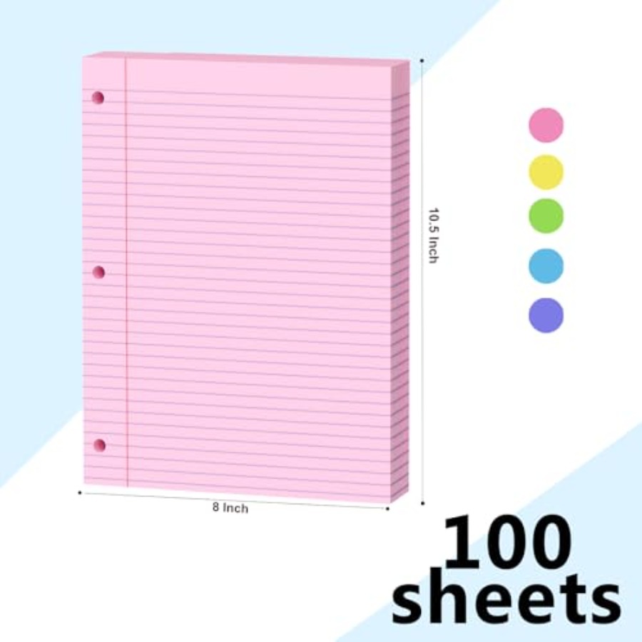 Loose Leaf Paper 00 Sheets Col - Paper Punch 3 Hole のレビューと価格