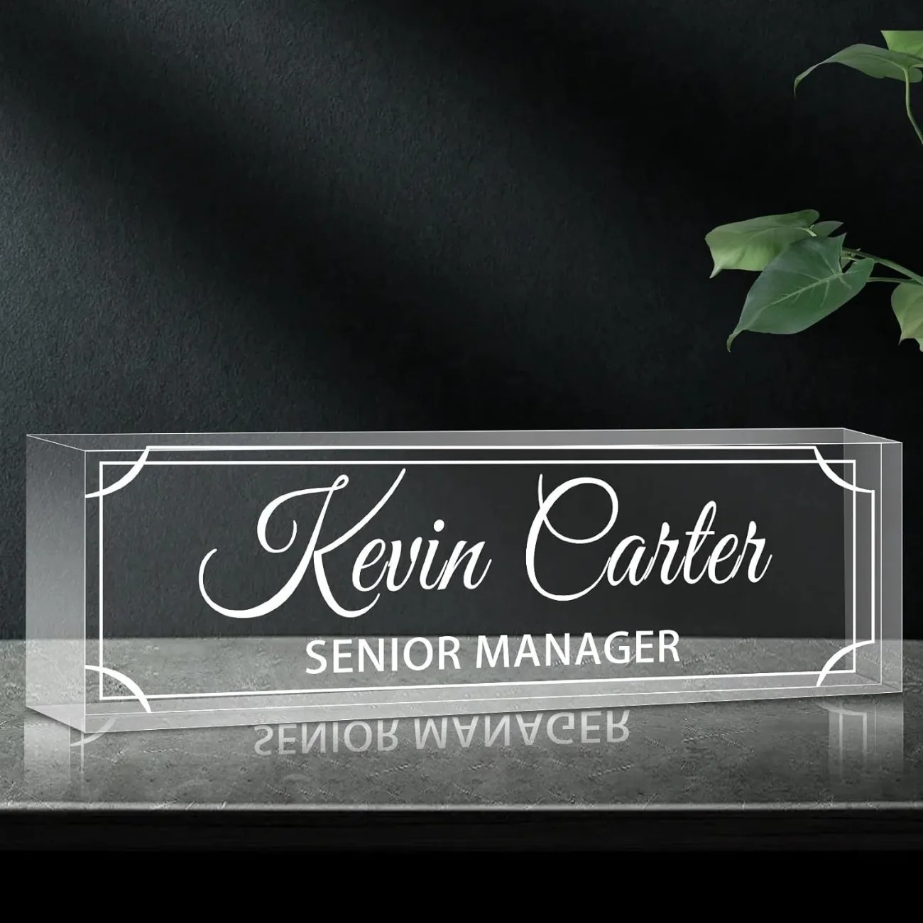 Personalized Acrylic Desk Name - Desk Name Plate のレビューと価格