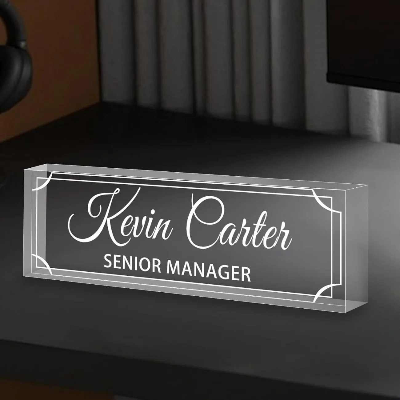 Personalized Acrylic Desk Name - Desk Name Plate のレビューと価格