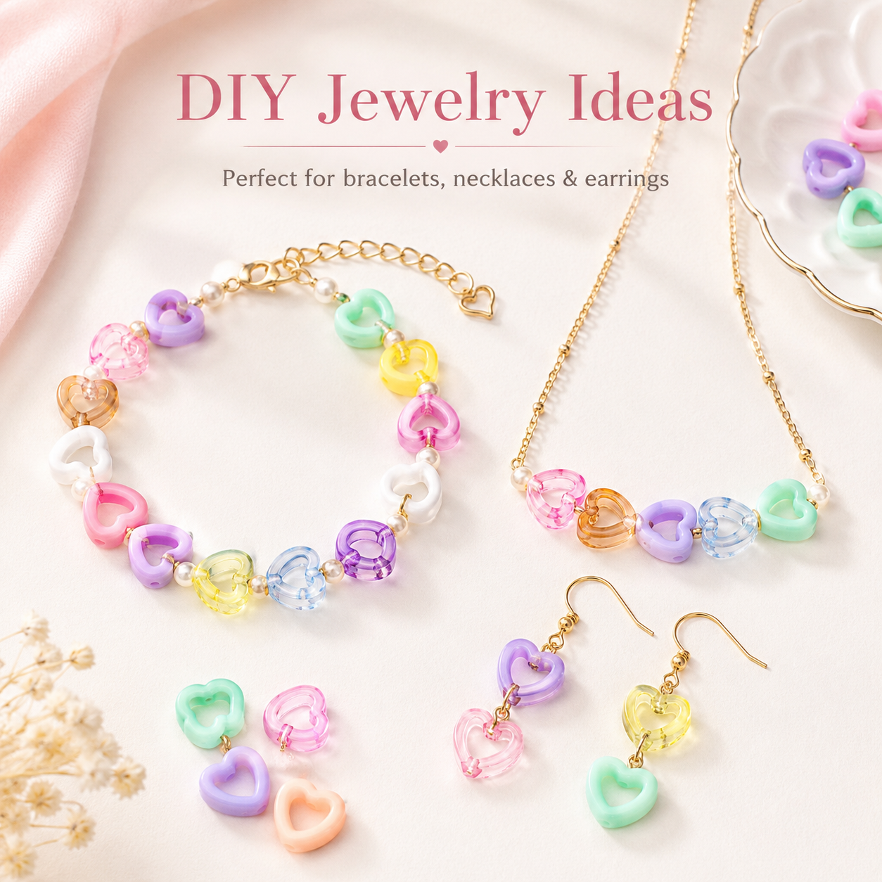 30Pcs Multicolor Clear Heart A - Stationery Supplier のレビューと価格