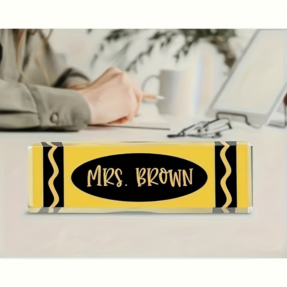 Customizable Leopard Print Acr - Desk Name Plate のレビューと価格