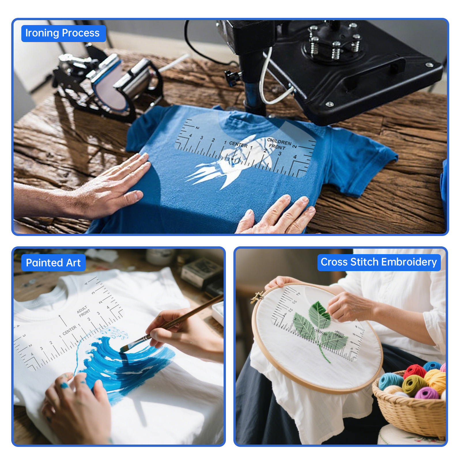 Transparent T-shirt Ruler Guid - Ruler Set Transparent のレビューと価格