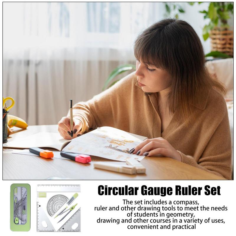 Protractor And Compass Set Mat - Compass Geometry Set のレビューと価格