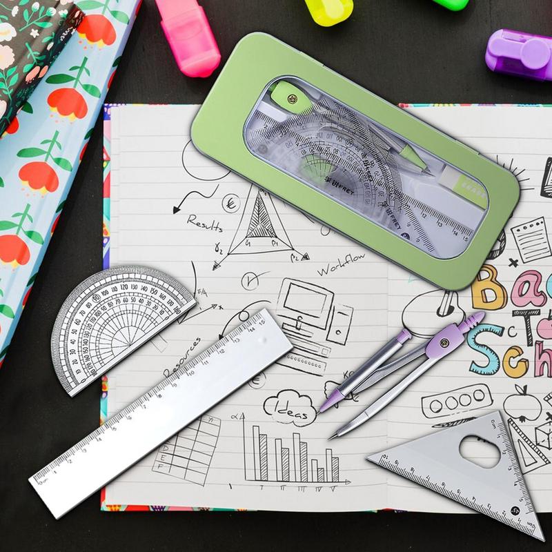 Protractor And Compass Set Mat - Compass Geometry Set のレビューと価格