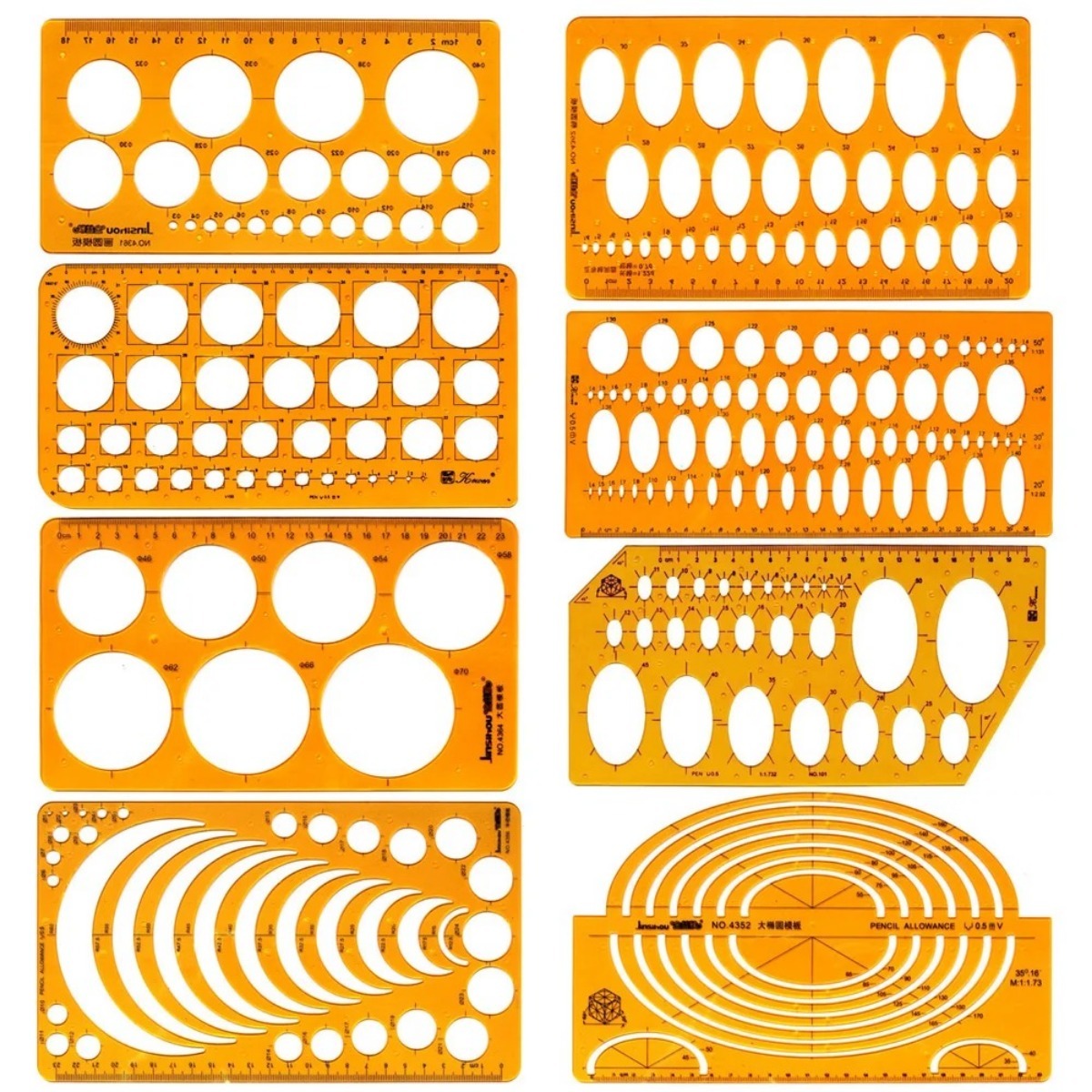 Geometric Drawing Template Set - Ruler Set Transparent のレビューと価格