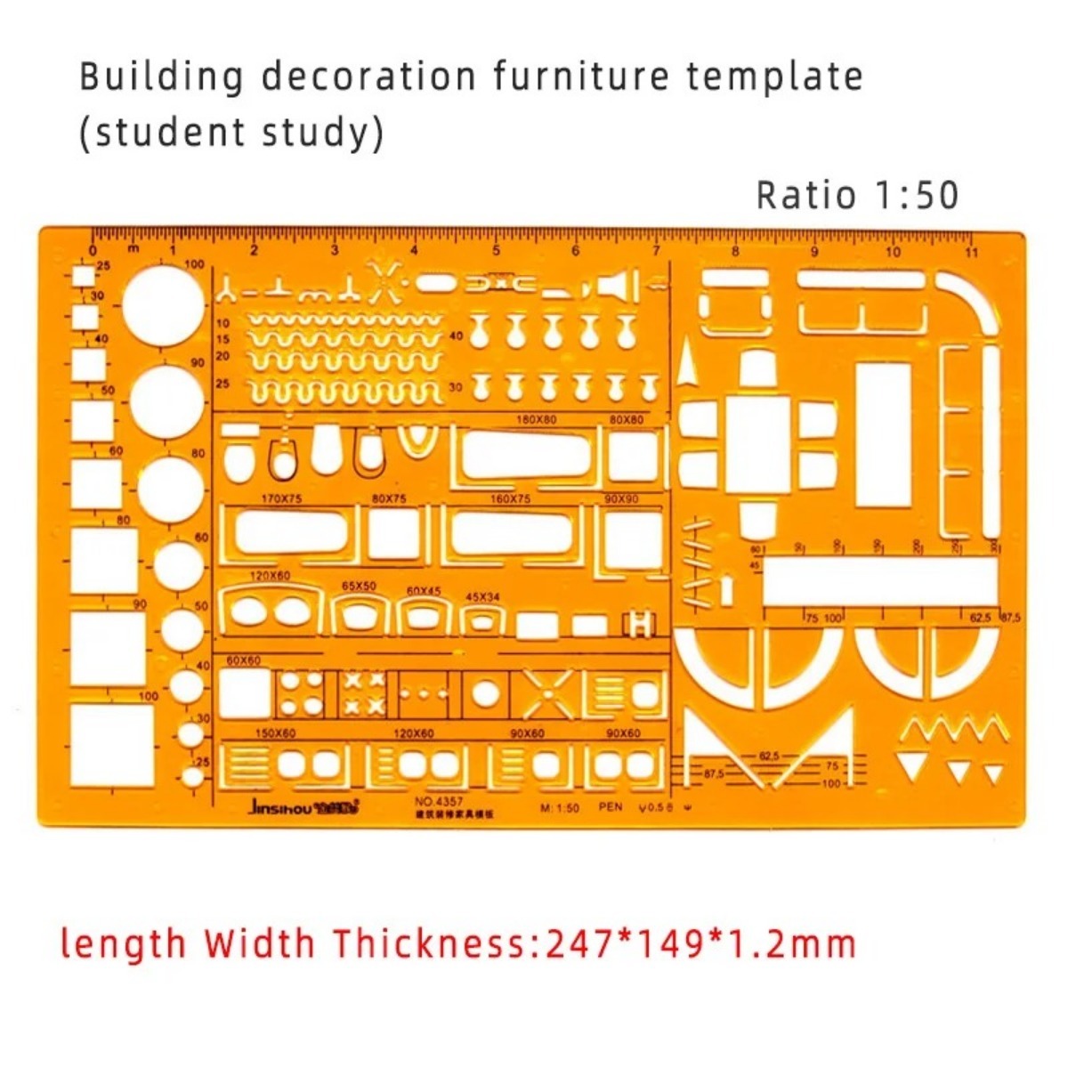 Geometric Drawing Template Set - Ruler Set Transparent のレビューと価格