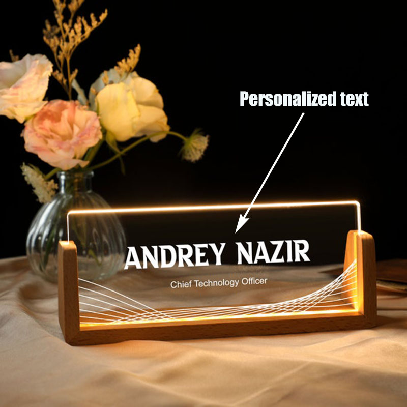 Customizable Personalized Ligh - Desk Name Plate のレビューと価格