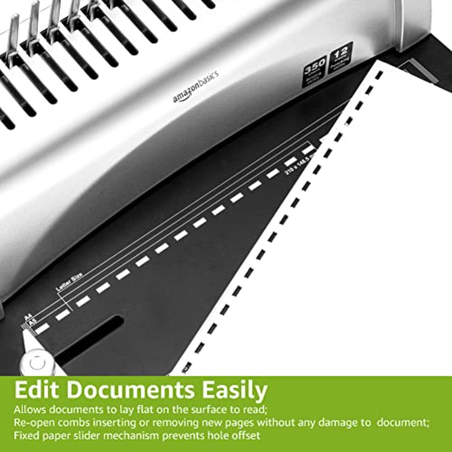 Basics Comb Binding Machine fo - Binding Comb Plastic のレビューと価格