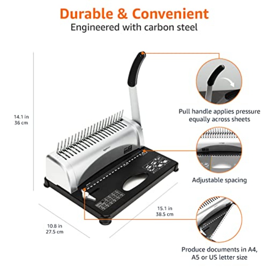 Basics Comb Binding Machine fo - Binding Comb Plastic のレビューと価格