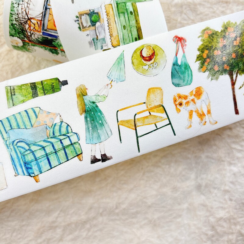 DingDing Studio Vintage Green  - Washi Tape Set のレビューと価格