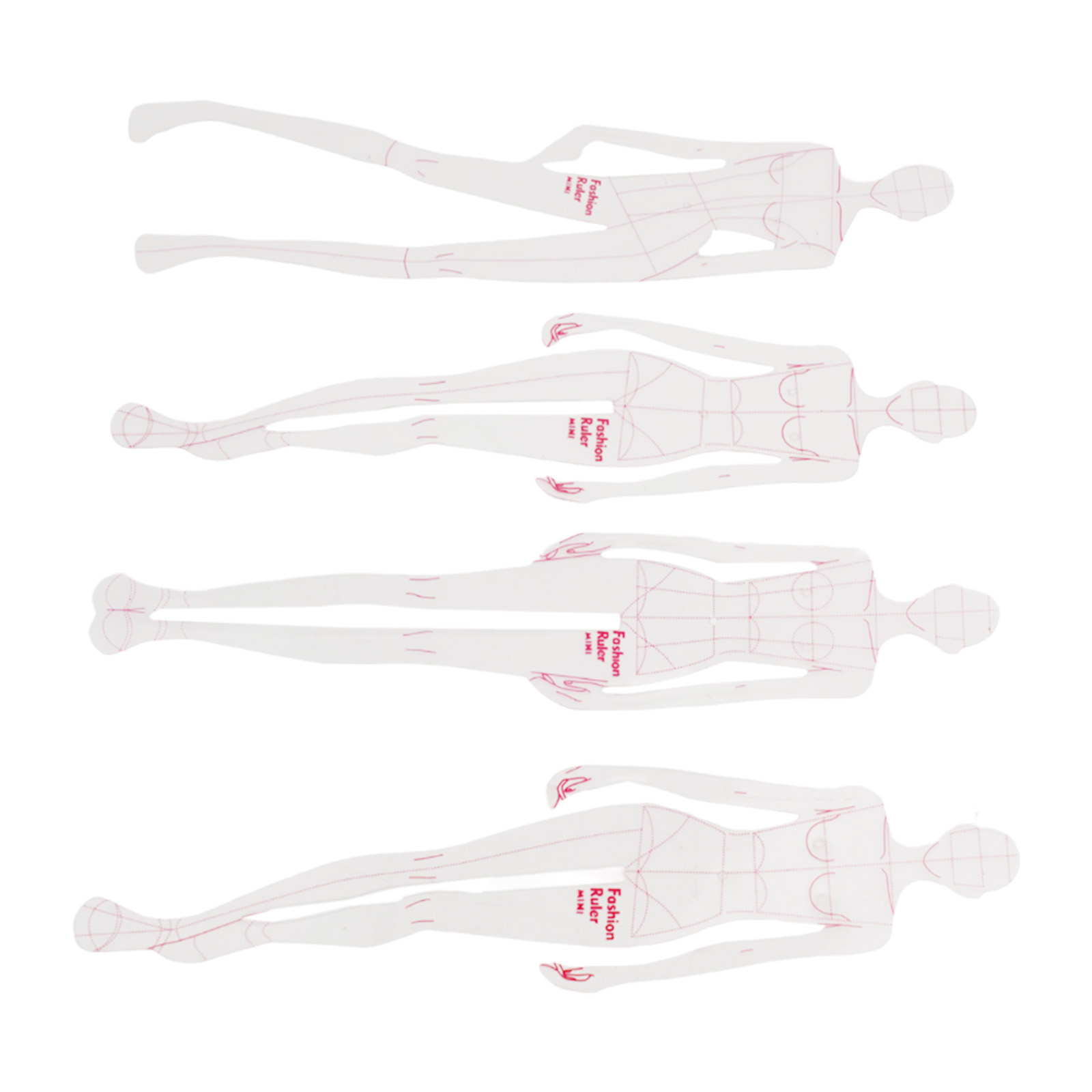 Transparent Plastic Fashion De - Ruler Set Transparent のレビューと価格
