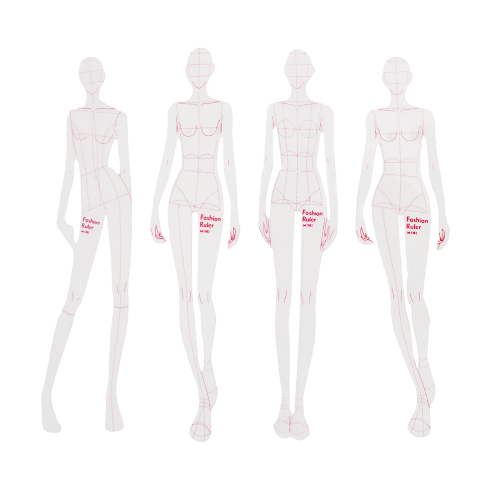 Transparent Plastic Fashion De - Ruler Set Transparent のレビューと価格