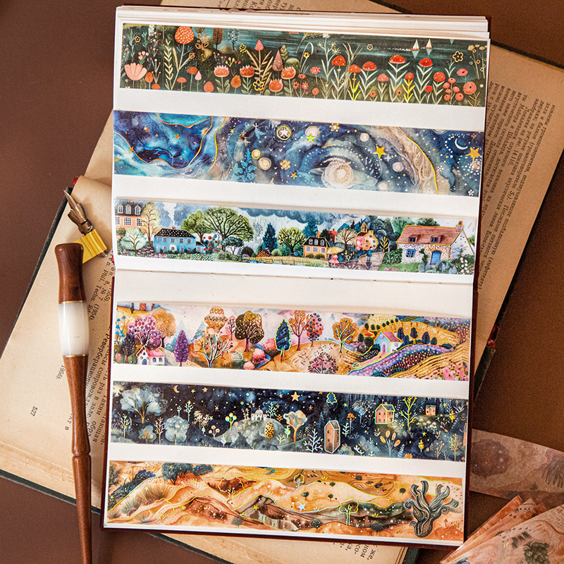 1~6Roll Vintage Illustration A - Washi Tape Set のレビューと価格