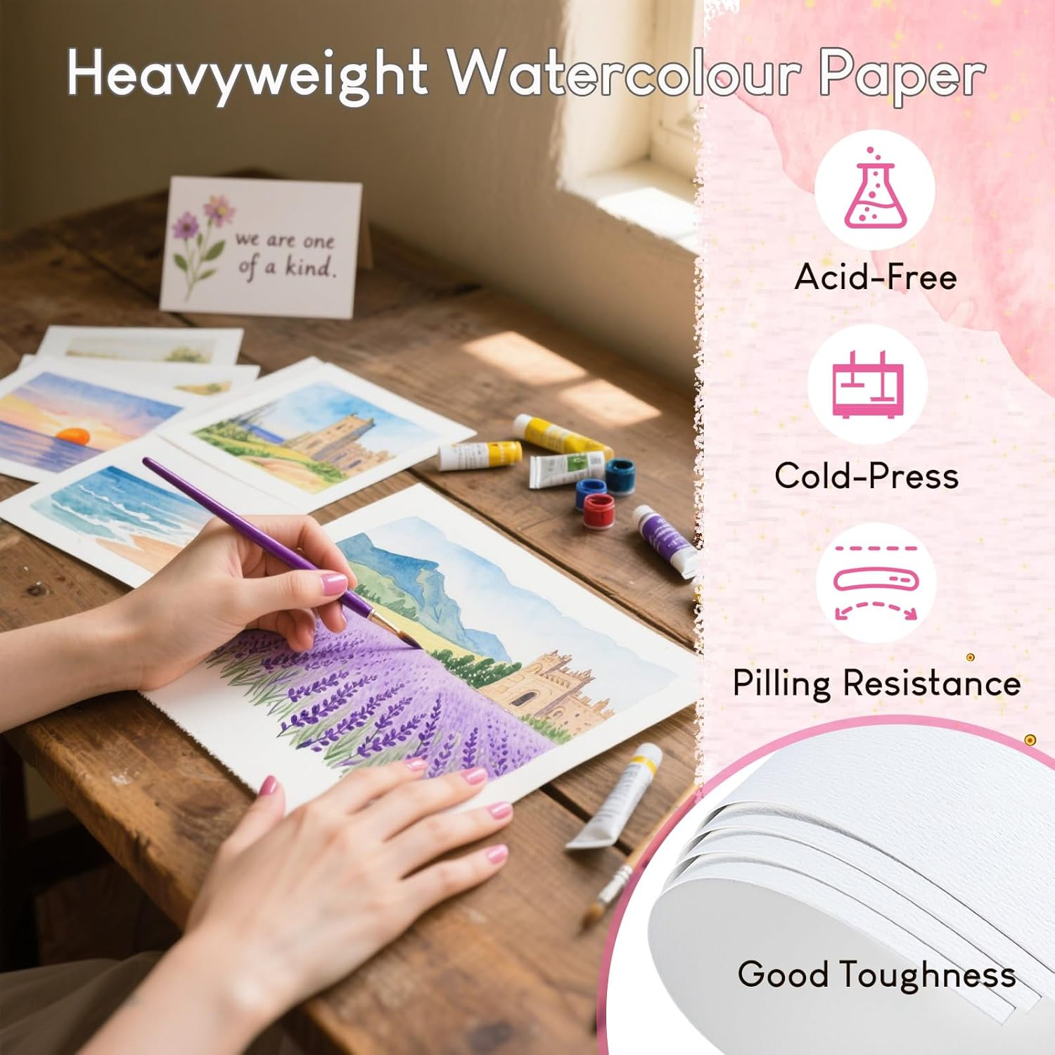 210x210mm 300GSM Watercolor Sk - Art Sketchbook Ring のレビューと価格