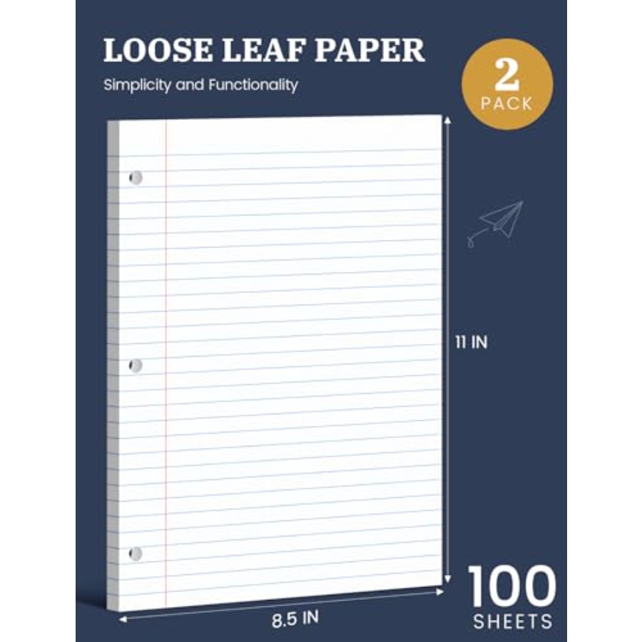 Loose Leaf Paper 8.5 x 11, Loo - Paper Punch 3 Hole のレビューと価格