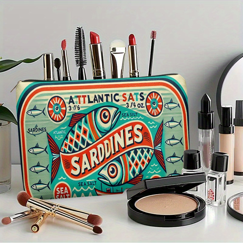 1pc Sardines Chic Zippered Cos - Ideal Stationery & Office Supply のレビューと価格